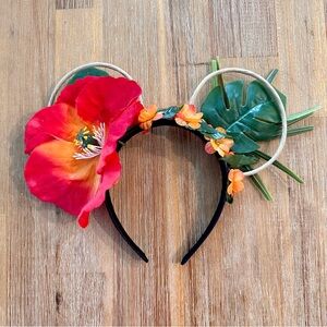 Floral Polynesian Mickey ear headband